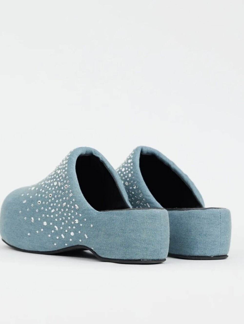 Simon Miller Light Blue Denim Embellished Bubble Platform Mule S1ze EU 39 - Picture 2 of 11